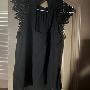 Elegant Black Lace Sleeveless Top